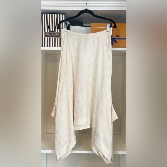 JASON WU IVORY LACE TRIMMED JACQUARD SKIRT. 6. NWT - Picture 3 of 11